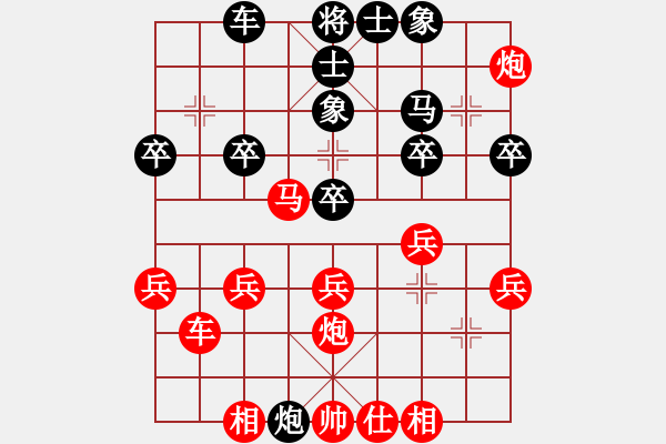 象棋棋譜圖片：《學(xué)習(xí)大師先手》窩心炮象位車破右士象拐角馬 - 步數(shù)：30 