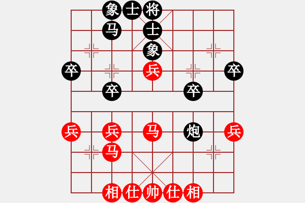 象棋棋譜圖片：2006年迪瀾杯弈天聯(lián)賽第四輪：平淡無棋(5r)-和-梁家軍鐵手(初級) - 步數(shù)：40 