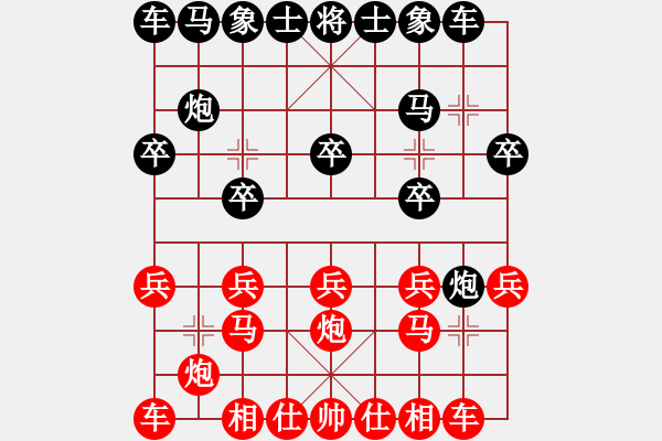 象棋棋譜圖片：中炮不進三兵對左炮封車轉(zhuǎn)列炮 「黑方對策」 - 步數(shù)：10 