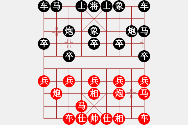 象棋棋譜圖片：飛相局（黑勝） - 步數(shù)：10 