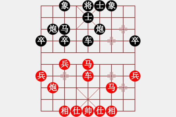 象棋棋譜圖片：R2 初中組 王俊翔(布) 對 方仕杰(雪) - 步數(shù)：40 