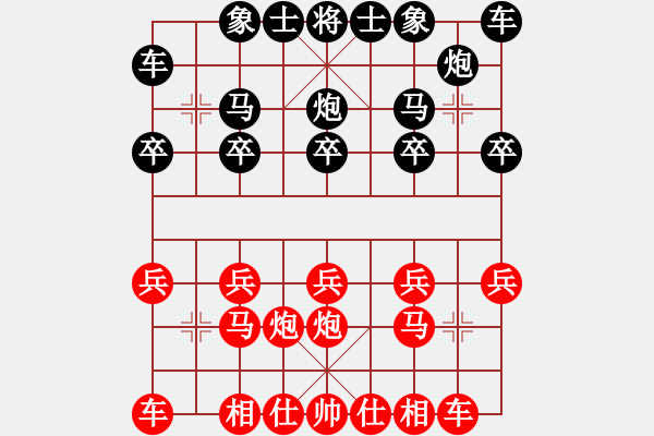 象棋棋譜圖片：中炮對列炮5 - 步數(shù)：10 