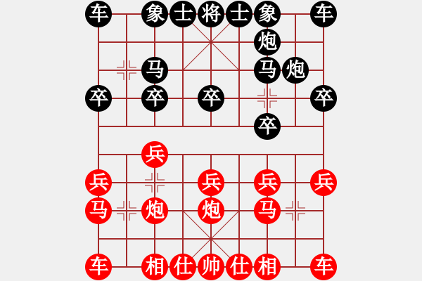 象棋棋譜圖片：中炮出車下二線1 - 步數(shù)：10 