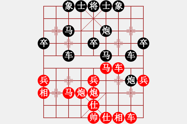 象棋棋譜圖片：棋壇小老虎(無極)-勝-陪你玩玩(北斗) - 步數(shù)：30 