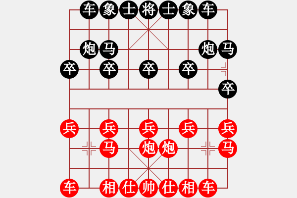 象棋棋譜圖片：hzc890紅勝葬心〖中炮對進左馬〗 - 步數(shù)：10 