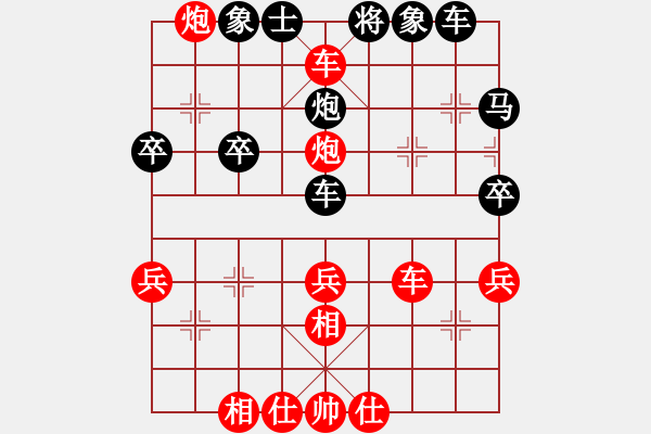 象棋棋譜圖片：天地車炮 與 奔馬強(qiáng)攻：偏鋒炮王[紅] -VS- chen_chen[黑] - 步數(shù)：40 