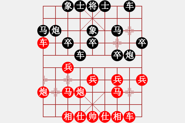 象棋棋譜圖片：湖北象棋隊 史思璇 勝 河南啟福象棋隊 潘攀 - 步數(shù)：20 