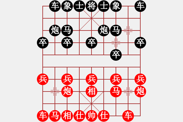 象棋棋譜圖片：李忠雨     先負 李家華     - 步數(shù)：10 