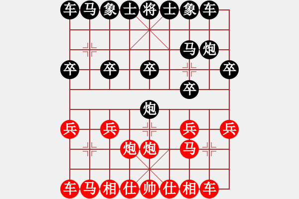 象棋棋譜圖片：打鐵 楓[紅] -VS- 負分太后 魚[黑](6) - 步數(shù)：10 