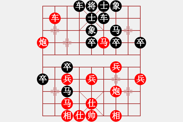 象棋棋譜圖片：凝神的優(yōu)雅(北斗)-勝-過路兵(無極) - 步數(shù)：40 