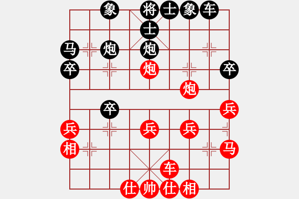 象棋棋譜圖片：一指禪(6段)-和-做機(jī)器人(5段) - 步數(shù)：30 