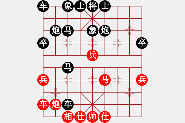 象棋棋譜圖片：永恒的愛(ài)mg[紅] -VS- 負(fù)分太后 魚(yú)[黑](1) - 步數(shù)：40 