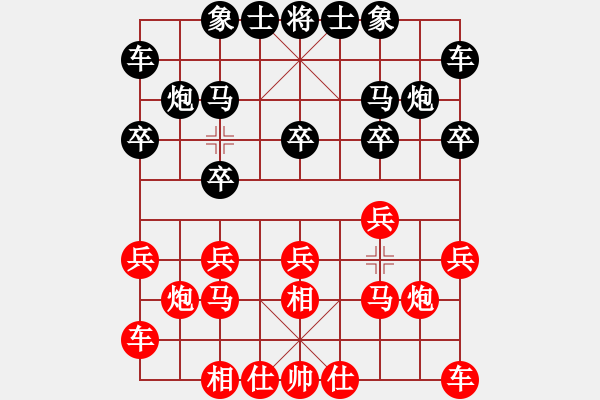 象棋棋谱图片：张筱笛 先和 宇诗琪 - 步数：10 