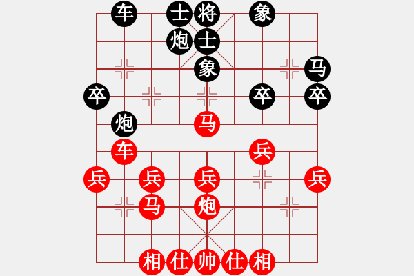 象棋棋譜圖片：2024.5.12.3王者先勝探頭炮 - 步數(shù)：30 