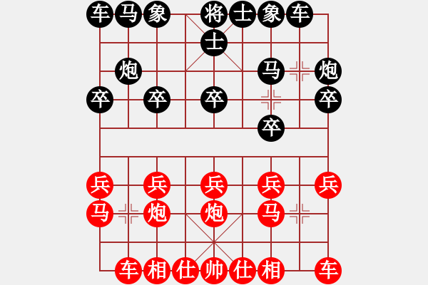 象棋棋譜圖片：1509局 B20- 中炮對左三步虎-小蟲引擎23層(先勝)天天Ai1-3 - 步數(shù)：10 