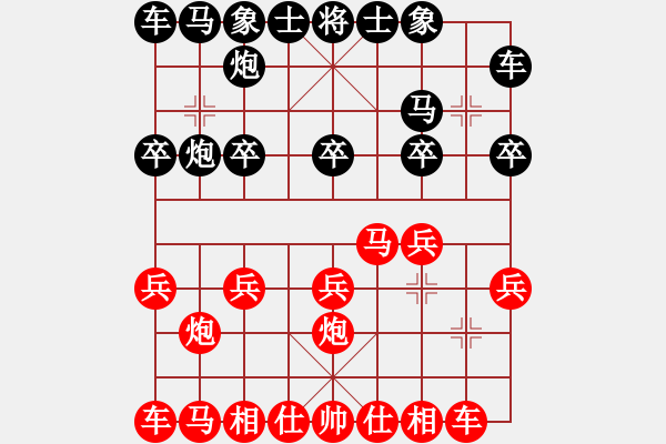 象棋棋譜圖片：西門(mén)飄雪(2段)-和-不會(huì)無(wú)情(4段) - 步數(shù)：10 