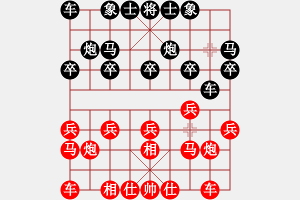 象棋棋譜圖片：快刀向方先勝楚漢棋緣入門級.XQF 飛相局對右士角炮 - 步數(shù)：10 