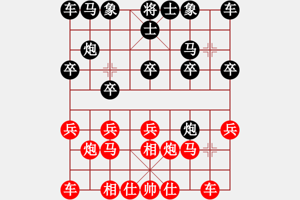 象棋棋譜圖片：湘黔漢子[紅] -VS- 軍旗王子[黑] - 步數(shù)：10 