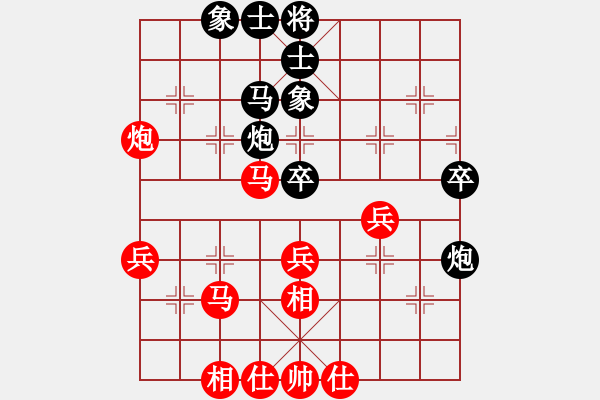 象棋棋譜圖片：四平過(guò)宮炮(8段)-和-兵七進(jìn)二(6段) - 步數(shù)：40 