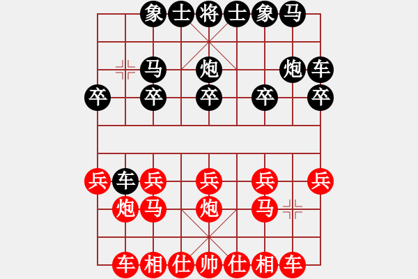 象棋棋譜圖片：1 - 步數(shù)：10 