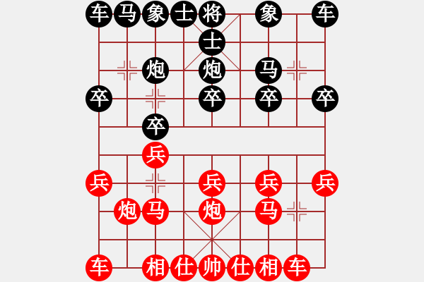 象棋棋譜圖片：因?yàn)樗訹1245437518] -VS- …遊戲魭Y傢[389659976] - 步數(shù)：10 