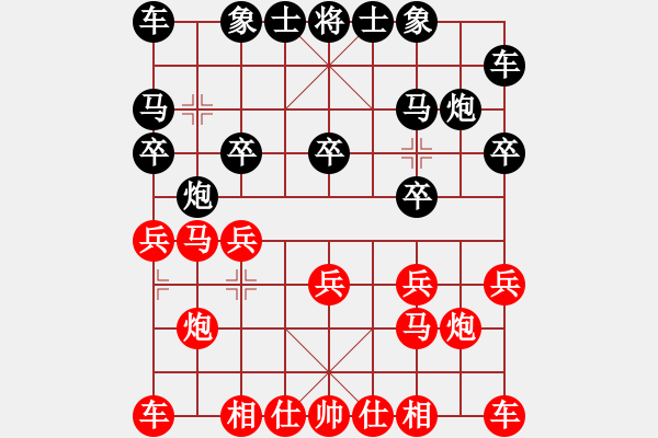象棋棋谱图片：丁本寿　先胜　丛悦进　2009.6.27 - 步数：10 