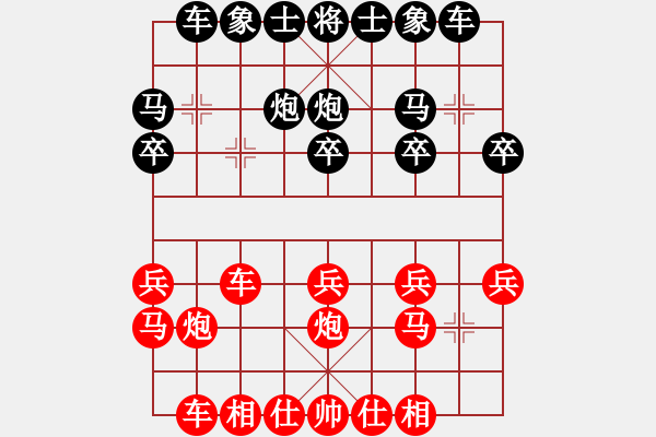 象棋棋谱图片：Tien nhan doi liem phao .P2-5 Hau P8-5 - 步数：20 