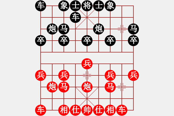 象棋棋谱图片：R117颜国剑(森)先和林岳峰(隆) - 步数：10 