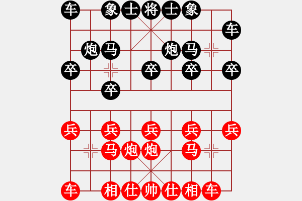 象棋棋谱图片：红衣大主教(1段)-和-tieutathan(2段) - 步数：10 