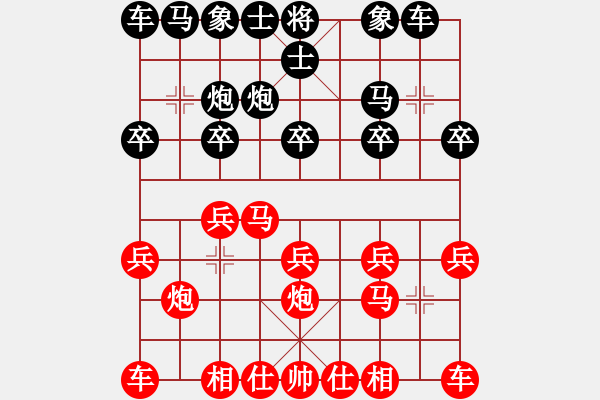 象棋棋譜圖片：先手勝過宮炮 15步殺 - 步數(shù)：10 