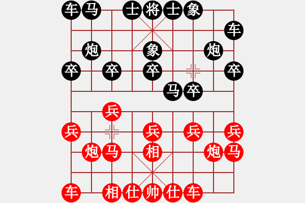 象棋棋谱图片：151001 第8轮 第2台 彭诗圣（隆）和 黃才斌（雪） - 步数：10 