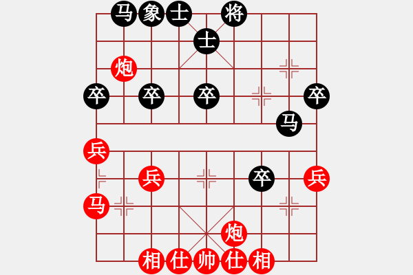 象棋棋譜圖片：象棋協(xié)會(huì)俱樂部 趙東 勝 聯(lián)想電腦俱樂部 楊海生 - 步數(shù)：40 