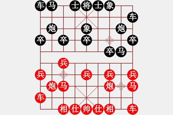 象棋棋譜圖片：余快[黑] - 紅旗飄飄[紅] - 步數：10 