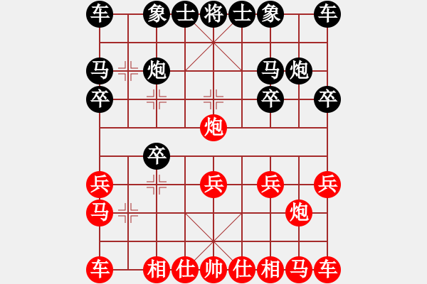 象棋棋譜圖片：淡雅飄香 卒底炮棄空 兌直車變例1 - 步數(shù)：10 