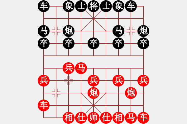 象棋棋谱图片：4-24 火车头 商志华 先和 宁夏 张筱笛 - 步数：10 