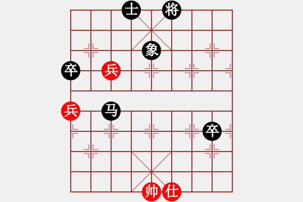 象棋棋譜圖片：左疊炮：臨殺送車 拼光苦勝：鄭舉衛(wèi)[紅] -VS- 棋苑大怪[黑] - 步數(shù)：110 