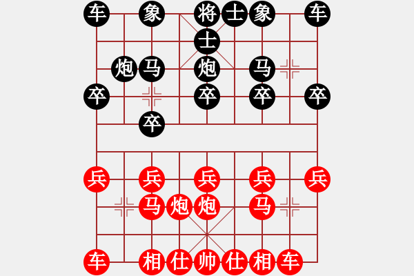 象棋棋譜圖片：楊敏博(5r)-勝-高唯(5r) - 步數(shù)：10 