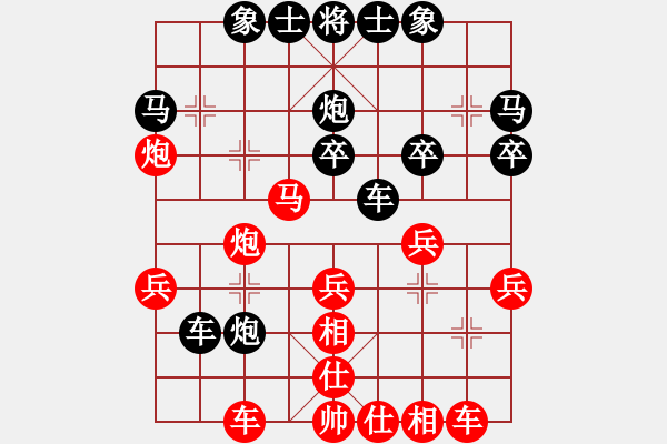 象棋棋譜圖片：嘴角揚(yáng)揚(yáng)[50129759] -VS- 北極[757329462] - 步數(shù)：30 