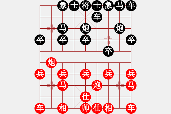 象棋棋谱图片：旗开得胜[3070336900] -VS- 横才俊儒[292832991] - 步数：10 