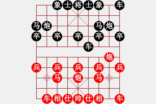 象棋棋譜圖片：魔鬼轉(zhuǎn)世(9段)-勝-千山奇兵(5段)中炮對(duì)單提馬橫車 - 步數(shù)：10 