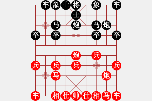 象棋棋譜圖片：1998年象棋練習(xí)性的對(duì)抗賽 彭公 王云生 負(fù) 彭公 祁勇 - 步數(shù)：10 