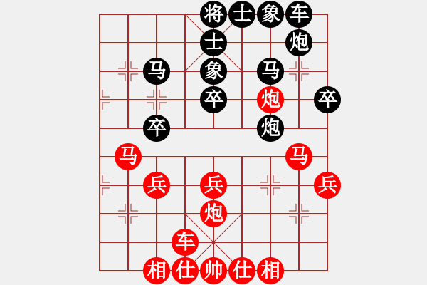 象棋棋譜圖片：興義毛子(6段)-勝-紅藍(lán)棋股(天帝) - 步數(shù)：30 