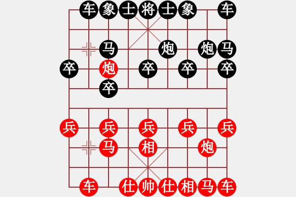象棋棋谱图片：法路西(4段)-胜-楚留香(5段) - 步数：10 