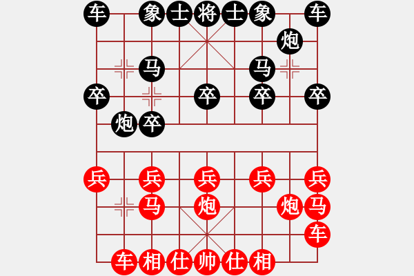 象棋棋譜圖片：1920局 B05-中炮對進左馬-法正(1950) 先負 旋風引擎23層(2836) - 步數(shù)：10 