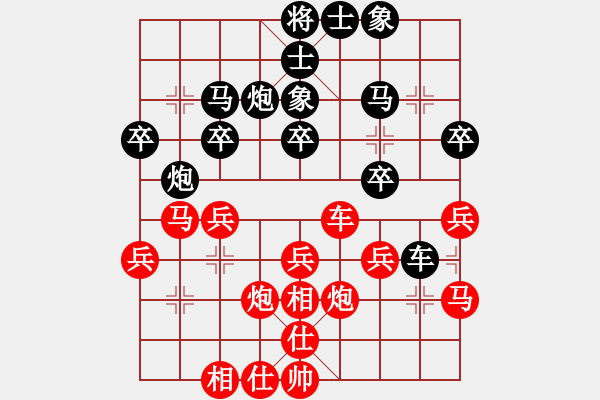 象棋棋譜圖片：偵察奇兵(5r)-負(fù)-象棋我最差(5r) - 步數(shù)：30 