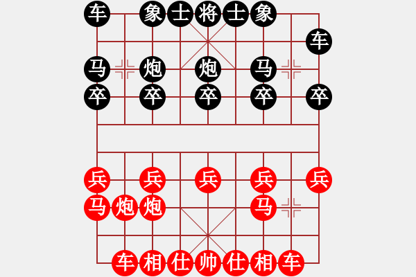 象棋棋譜圖片：金鉤炮之強(qiáng)側(cè)偷襲：棋苑大怪[紅] -VS- 奇跡常在[黑] - 步數(shù)：10 