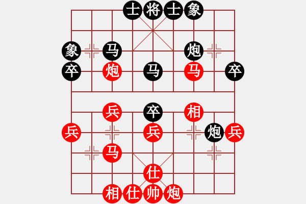 象棋棋譜圖片：摩西[黑] -VS- 象棋教練[紅] - 步數(shù)：40 