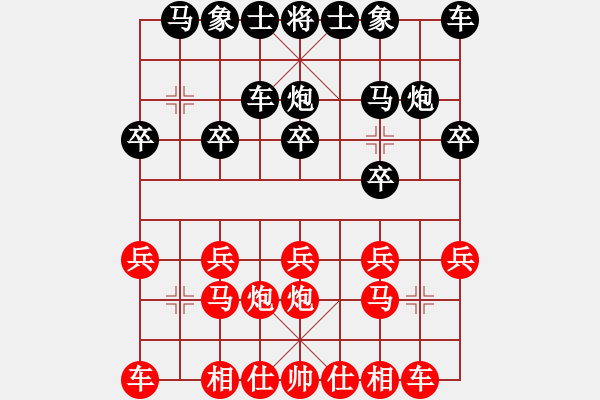 象棋棋譜圖片：1 列炮 - 步數(shù)：10 