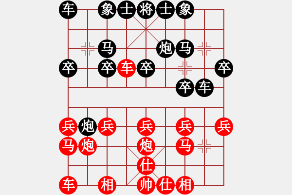 象棋棋譜圖片：順炮直車應(yīng)橫車控肋五七炮（旋風(fēng)拆棋）和棋 - 步數(shù)：20 