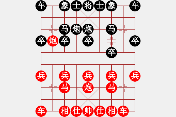 象棋棋譜圖片：QQ二級評測順炮局（我先勝） - 步數(shù)：10 